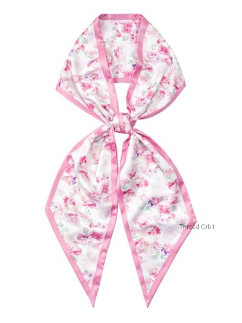 Floral Hair Scarf Silky Polyester Neck Scarf Headband